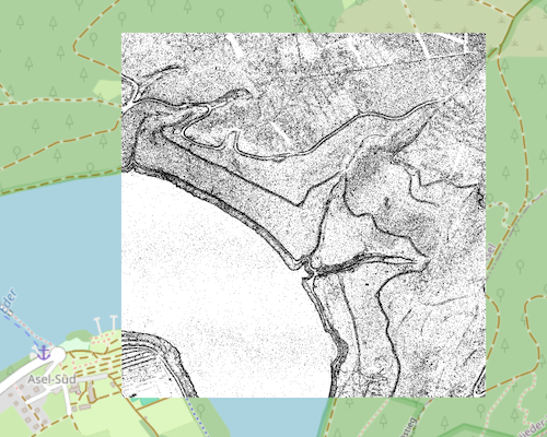 Topographic Position Index (TPI) (Senken und Kuppen) für eine Datenkachel am Edersee (Hessen).